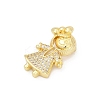 Brass Micro Pave Cubic Zirconia Pendants KK-D317-104G-2