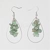 Natural Gemstone Dangle Earrings EJEW-JE02105-2