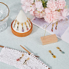 24Pcs 6 Colors Guitar Alloy Enamel Pendant Locking Stitch Markers HJEW-SC00033-4