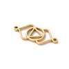 304 Stainless Steel Hollow Chakra Links STAS-S149-05F-2