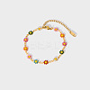 Fashionable 304 Stainless Steel Enamel Daisy Link Bracelet for Women GH7959-4-1
