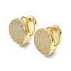 Rack Plating Brass Micro Pave Cubic Zirconia Hoop Earring EJEW-C086-03G-1