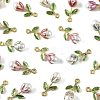 20Pc 5 Colors Alloy Enamel Pendants ENAM-FS0004-07-3