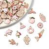 48Pcs 12 Styles Alloy Enamel Pendants ENAM-FS0003-50-3