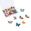 30Pcs 15 Style Light Gold Alloy Enamel Pendants ENAM-CW0001-16-4