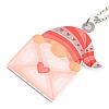 Valentine's Day Acrylic Pendant Necklace with Zinc Alloy Chains LS-NJEW-D049-01A-P-2