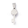 304 Stainless Steel Resin Pendants STAS-A062-14P-3