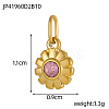 304 Stainless Steel Rhinestone Charms STAS-OY003-87G-3