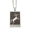 Non-Tarnish 304 Stainless Steel Tarot Pendant Necklaces NJEW-A026-01P-09-1