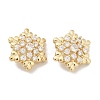 Rack Plating Brass Micro Pave Clear Cubic Zirconia Buttons KK-K293-11G-1