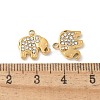304 Stainless Steel Rhinestone Pendants STAS-Z122-49G-3
