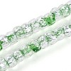 Luminous Handmade Silver Foil Glass Beads Strands FOIL-N029-02B-06-1