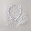 Bridal Rhinestone Mesh Veil Cloth Hair Bands DIY-WH0430-744A-1