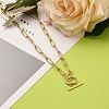 304 Stainless Steel Paperclip Chain Necklaces X-NJEW-JN03104-01-4