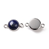Natural Lapis Lazuli  Connector Charms G-D059-01C-05-2