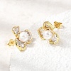Brass Enamel Stud Earrings KK-CBAB173-02D-G-3