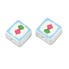 Printed Handmade Porcelain Beads PORC-G016-04P-2