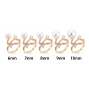 Curve Shape Brass Micro Pave Clear Cubic Zirconia Adjustable Ring Settings KK-T076-46G-4