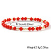Acrylic & Brass Round Beaded Stretch Bracelets for Women QH9585-5-2