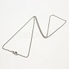 Tarnish Resistant Trendy Unisex 304 Stainless Steel Twisted Chain Necklaces NJEW-M043-B-02-2