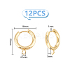 12Pcs 201 Stainless Steel Hoop Earrings STAS-UN0056-85-3