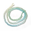 Transparent Gradient Color Glass Beads Strands LS-GLAA-H021-01B-24-4