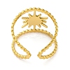 Golden 304 Stainless Steel Open Cuff Rings LS-RJEW-K261-06G-02-3