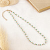 1Pc Glass Seed Beads & Glass Pearl Round Beaded Necklaces NJEW-LP0007-32-3