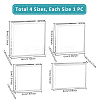 4Pcs 4 Styles Acrylic Display Pedestals ODIS-GA0001-58-2