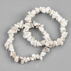 Unisex Chip Natural Magnesite Beaded Stretch Bracelets BJEW-S143-41-1