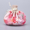Printed Polyester Drawstring Jewelry Pouches ABAG-G009-C02-2