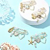 Heart with Sea Horse/Shell/Starfish Pendant Kilt Pins JEWB-BR00121-5