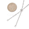 304 Stainless Steel Paperclip Chain Curb Chain Slider Necklace Making AJEW-JB01531-2
