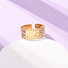 304 Stainless Steel Open Cuff Rings for Women RJEW-K309-32E-G-2