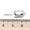 Brass Micro Pave Clear Cubic Zirconia Box Clasps KK-P291-40P-3