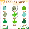 18Pcs 9 Styles Cactus & Leaf Food Grade Eco-Friendly Silicone Beads SIL-SZ0001-50-2