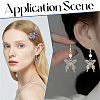 2 Pairs Rhodium Plated 925 Sterling Silver Micro Pave Cubic Zirconia Earring Hooks STER-BBC0007-09-5