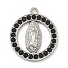 304 Stainless Steel & Rhinestone Pendants STAS-G371-09C-02P-1