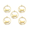 Ion Plating(IP) 201 Stainless Steel Pendants STAS-N098-098LG-2