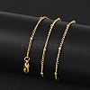 Ion Plating(IP) 304 Stainless Steel Satellite Chain Necklace for Men Women X-NJEW-M200-05G-2