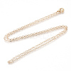 Brass Cable Chains Necklace Making MAK-N029-01LG-4