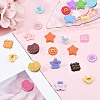 60 Pcs 6 Style Opaque Resin Cabochons CRES-SC0001-84-4