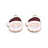 Christmas Theme Rack Plating Alloy Enamel Pendants ENAM-T021-15KCG-1