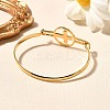 201 Stainless Steel Flat Round Link Bangles for Women LS-BJEW-R014-01G-03-3