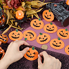 20Pcs Pumpkin Polyester Computerized Embroidery Cloth Iron on/Sew on Patches PATC-HY0001-96-3