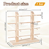 2-Row 8-Slot Wooden Eyeglasses Organizer Display Stands ODIS-WH0070-76-2
