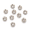 Brass Rhinestone Spacer Beads RB-A020-9mm-01P-2