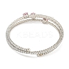 Rack Plating Brass Pave Clear Cubic Zirconia Open Cuff Wrap Bangles BJEW-B110-01P-4