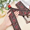 Ethnic Style Embroidery Polycotton Ribbons OCOR-WH0072-03-3