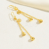 Fashionable Brass Ball Pendant Tassel Hoop Earrings DH2211-2